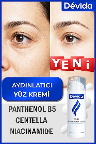 Nemlendirici Aydınlatıcı Ceramide Centella Panthenol B5 Yüz Bakım Kremi