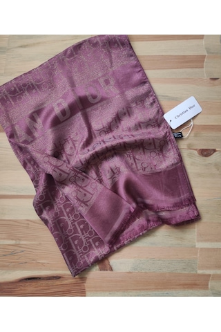 Miorel Scarfs Cd Desen Kaşmir İpek Şal Scarfs Cashmere Shawl Hijab Yeni Sezon Mor