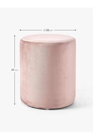 Most Ekol Puf 11 Pembe Kadife Kumaş Evinize Teslim
