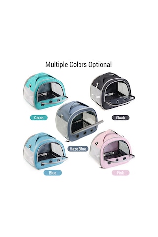 Vkemall Siyah Çok Amaçlı Küçük Evcil Hayvan Taşıma Çantası - İçeriden Görünür, Havalandırmalı, Elden/omuzdan Taşınabilir Hamster, Guinea Pig, Tavşan, Papağan Uygun