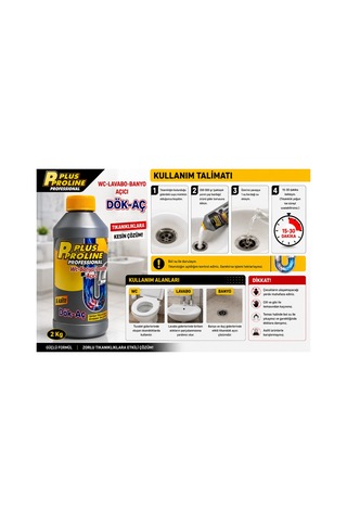 Dökaç Wc Lavabo Banyo Gider Açıcı 2000 Gr Güçlü Tıkanıklık Açıcı