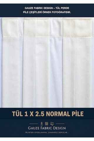 Gauze Fabric Design Lüks İpeksi Dokulu Simli Bambu Kırışmaz Ütü Gerektirmez Optik Beyaz 100 X 250 Normal Pile 1 X 2.5 Yüksek Kaliteli Tül Perde