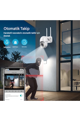 Ventus Icsee 5407 4mp Lens 360 Görüş Hareketli Waterproof Gece Görüş Sesli Görüşme Akıllı Kamera