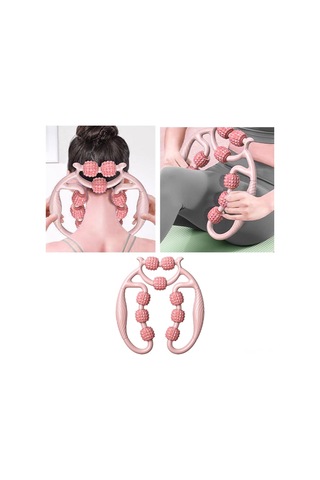 Dianziye Mor Dairesel Bacak Masaj Cihazı - 9 Tekerlekli 360 Kas Gerginliği Giderici, Fitness Sonrası Rahatlatıcı, Kolay Taşınabilir Abs Malzeme Çok Renkli