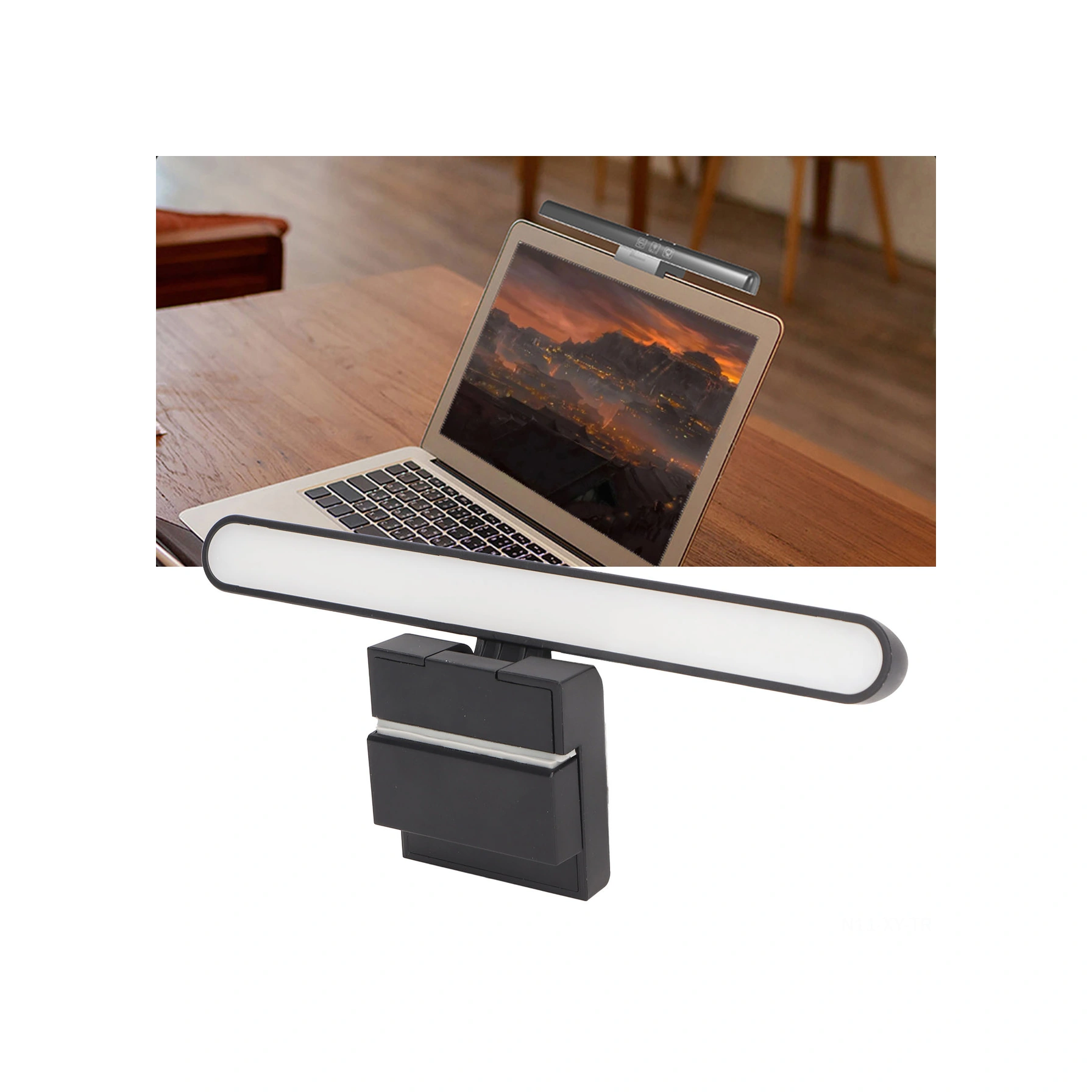 Shineyee Led Ekran Lambası, 3 Renkli Isı Ayarı, Sonsuz Parlaklık, Asimetrik Işık, Type-c, Dokunmatik Kontrol, Göz Korumalı, 18cm, Tb-30sh