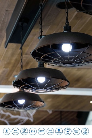 Rtl09201 Rother G45 Led Ampul 6w E14 470 Lümen 6000k Beyaz Işık Enerji Tasarruflu Ampul 5 Adet