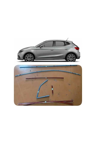 Seat İbiza Uyumlu 14 Parça Krom Cam Çerçeve Çıtası 2022+ Sonrası