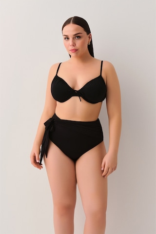Suwen Önden Bağcıklı Destekli Bikini Üst Sbn26655012 Siyah