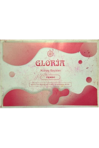 Gloria Pembe Renk Pamuk Yün Naylon İpek Kumaş Boyası 10Gr Paket