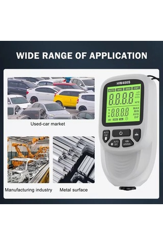 Honeybeeshop Beyaz Otomatik Manuel Araba Boya Filmi Kalınlık Ölçer Abs Malzeme Pil İle Çalışır