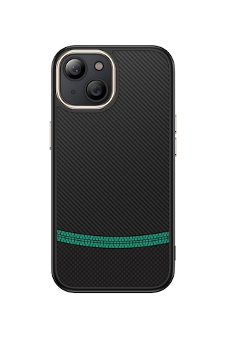 Nihcase Apple Uyumlu iPhone 15 Plus Kılıf M-safe Manyetik Şarj Karbon Fiber Görünüm Antina Kapak