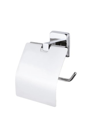 Kare Krom Yapışkanlı Tuvalet Kağıtlığı, Banyo İçin Kullanıma Uygun 16.5 x 12.2 x 11.2 CM