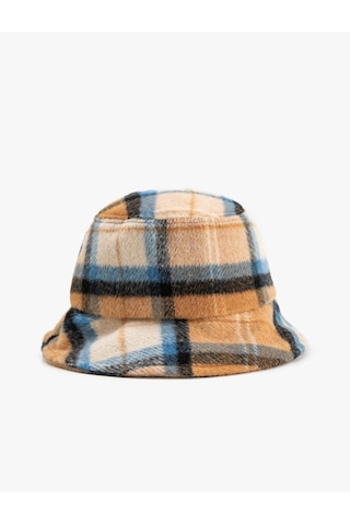 Koton Bucket Şapka Ekose Bej Ekoseli 3wkb40008aa Bej