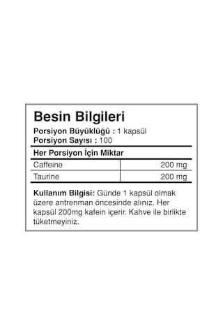 Bigjoy Caffeine Plus+ 100 Servis Kafein 100 Kapsül
