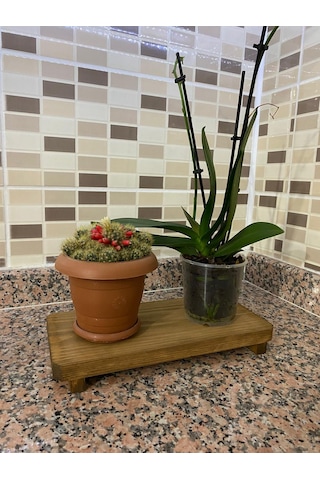 Apak Ahşap Çok Amaçlı Dekoratif Doğal Ahşap Tepsi