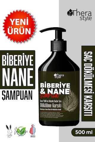 Thera Style Biberiye & Nane Saç Dökülmesine Karşı Güçlendirici Şampuan 500 ML