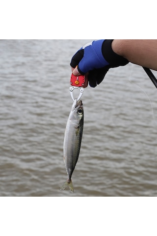 Jeehugo Uçak Alüminyum Mini Balık Tutucu Ve Yolcu Kırıcı Seti - 3 Kg Yük Taşıma Kapasitesi, Hafif Ve Taşınabilir Olta Aletleri Kırmızı Tutucu + Mavi Kırıcı