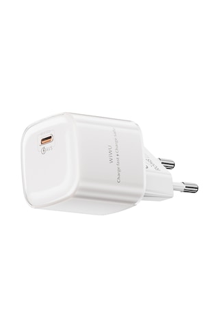 Wiwu Wi-g037 Jade Dynamic Serisi Avs Özellikli Gan Tech Pd Şarj Başlığı 60w Beyaz