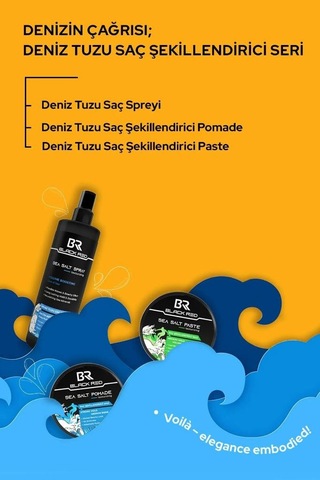 Black Red Sea Salt Spray Orta Tutuşlu Hacimlendirici Anti Uv Deniz Tuzu Saç Spreyi 200 Ml