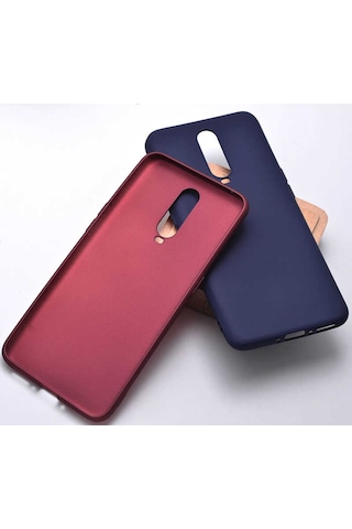 Oppo Rx17 Pro Kılıf Zore Premier Silikon Kapak Mürdüm