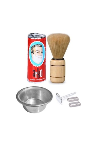 Sakal Tıraş Seti Tıraş Sabunu Köpürtme Tası + Kan Taşı