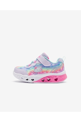 Skechers Flutter Heart Lights - Groovy Swirl Küçük Kız Çocuk Lavanta Işıklı Spor Ayakkabı 303253n Lvaq Lavanta
