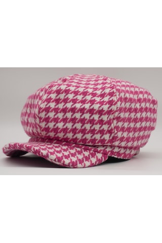 Şapkadan Kadın Yünlü Vintage Kasket Retro Kışlık Şapka 45645dr56705 Açık Pembe