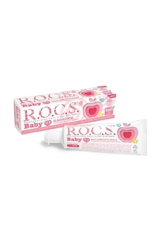 Rocs Baby Elma Püresi Tadında Florürsüz Diş Macunu 0-3 Yaş Rocs Baby Elma Püresi Tadında Florürsüz Diş Macunu 0-3 Yaş