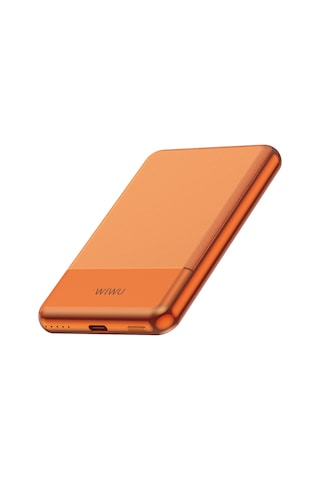 Wiwu Wi-p088 Led Işık Göstergeli Pd 20w Kablosuz Powerbank 5000mah 15w Turuncu