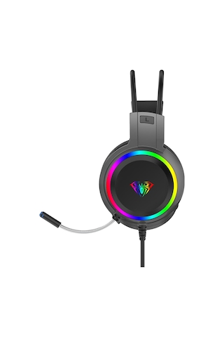 Aula S608 Rainbow 3.5 MM + USB-A Oyuncu Kulaklığı Siyah