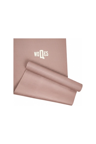 Woqes Egzersiz Matı 5mm Kalınlık 173x61 Cm Kaymaz Pilates Ve Fitness Matı Gri-kahve Kahverengi