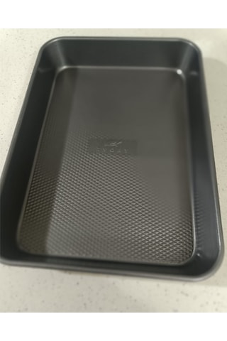 Derin Teflon Fırın Tepsisi 37x27 Cm Açık Gri