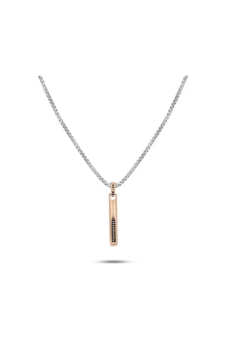 0.30 Karat Laboratuvar Pırlantalı Erkek Kolye Gümüş