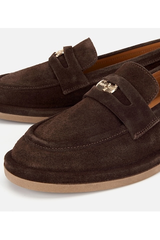 Hotiç Kadın Süet Deri Kahverengi Tokalı Klasik Loafer 01ayh320520a480 01ayh320520a480