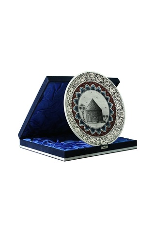 E38 El İşçiliği Çini Tabak Kümbet 25 Cm - 6418