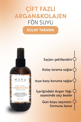 Maru Argan & Collagen Bağ Onarıcı Saç Bakım Spreyi 250 Ml