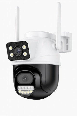 3mp+3mp Çift Lensli Wifi Ptz Kamera 360 Gece Görüş Ip66 Su Geçirmez İki Yönlü Ses Kamera