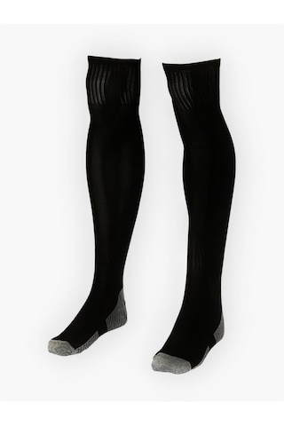 Siyah Amatör Futbol Maç Çorabı Futbol Tozluk Futbol Halısaha Çorabı Konç Kartal-amt-siyah Siyah