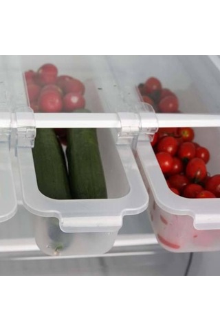 Pazly Şeffaf Gıda Organizatör Kutusu - Buzdolap Depolama Rafı - Mutfak İçin Şeffaf