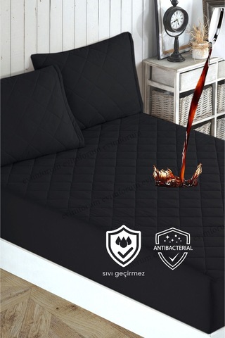 Formeya Adelya Siyah Kapitone Sıvı Geçirmez  TekKişilik  Alez