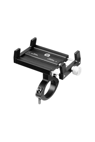 Monyee Alüminyum Bisiklet Telefon Tutucu, Dağ Bisikleti İçin Navigasyon Stantı, Siyah Sabit Tutucu