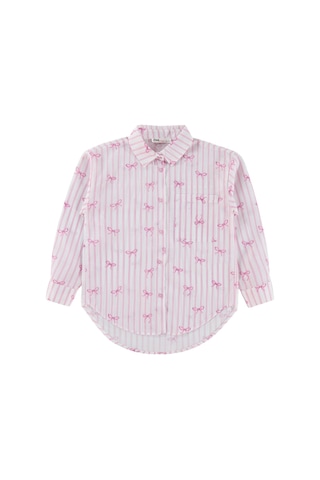 Civil Girls Fiyonk Baskılı 10-13 Yaş Gömlek - Pembe