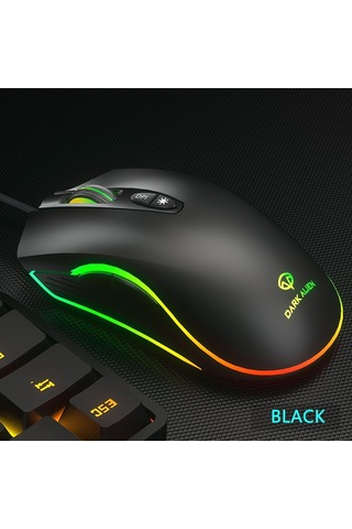 Dark Alien V600 7 Tuşlu Ofis Bilgisayarı İş Faresi, Kablo Uzunluğu: 1.42m Siyah Diğer