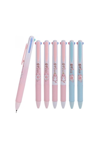 Tcherchı Şeftali Kedi Karikatür 4 Renkli Mekanik Jel Mürekkep Kalemler Sevimli Kırtasiye