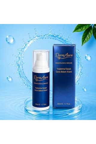 Dermaura Yaşlanma Karşıtı Gece Bakım Kremi Kolajen & Hyaluronik Asit 50 Ml