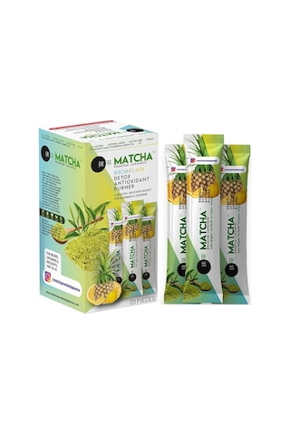 Matcha Premium Japanese Bromelain Ananaslı Limonlu Matcha Çayı 20 x 8 G