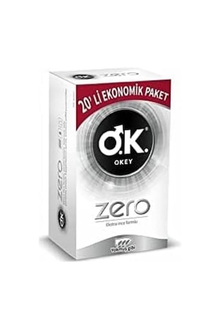 Zero 20x2 + Okey Zero Kayganlaştırıcı Jel 100 Ml