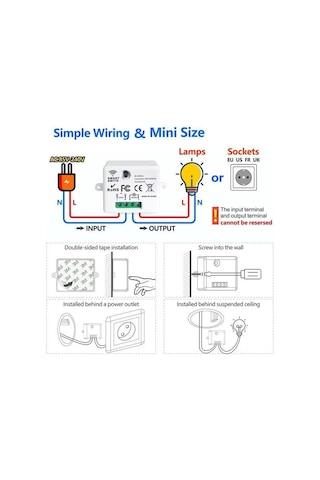 Padalink Kablosuz Akıllı Elektrik Anahtarı, Uzak Kumanda İle İki Yerden Kontrol, 1 Adet 3lü Panel + 3 Adet Alıcı 4lü Set