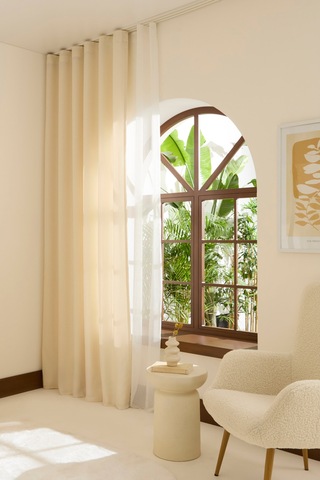Kaşmir Home Perla Keten Fon Perde Krem 150x270 Cm Krem