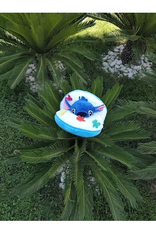 40 Cm Buket Çiçek Şeklinde Hello Kitty Stitch Stiç Peluş Oyuncak Hediye Mavi